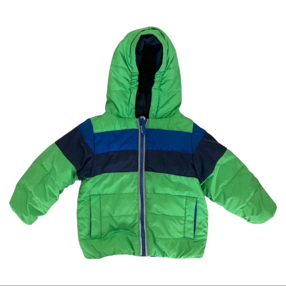 Hanna Andersson reversible down filled puffer jacket Size 18/24M